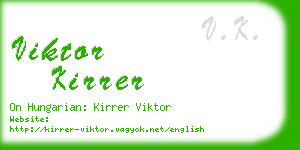 viktor kirrer business card